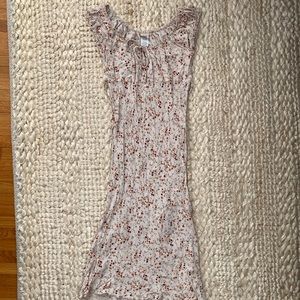 Vintage 90s Prairie Floral Off the Shoulder Dress